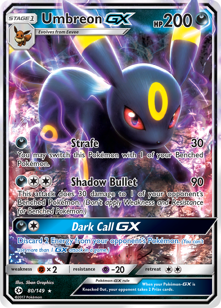 Umbreon GX (80/149) [Sun & Moon: Base Set] | Exor Games New Glasgow