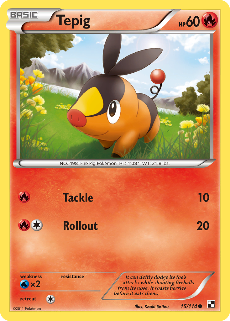 Tepig (15/114) [Black & White: Base Set] | Exor Games New Glasgow