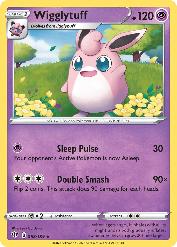 Wigglytuff (068/189) [Sword & Shield: Darkness Ablaze] | Exor Games New Glasgow