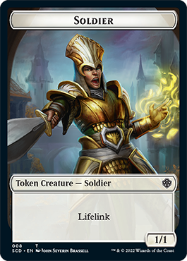 Elf Warrior // Soldier Double-Sided Token [Starter Commander Decks] | Exor Games New Glasgow