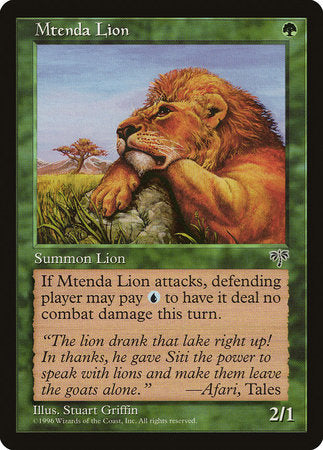 Mtenda Lion [Mirage] | Exor Games New Glasgow