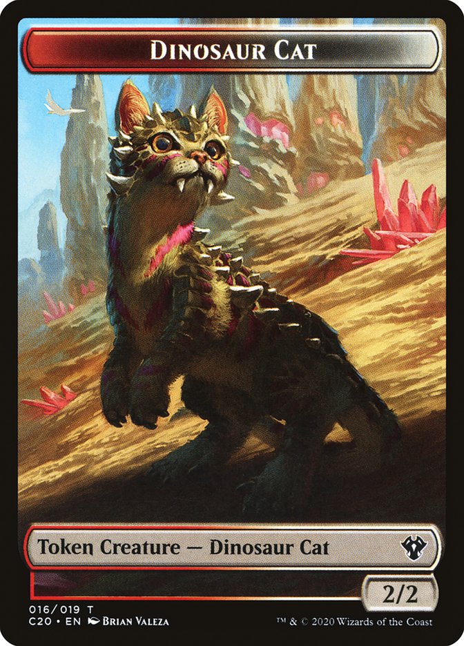 Dinosaur Cat Token [Commander 2020] | Exor Games New Glasgow