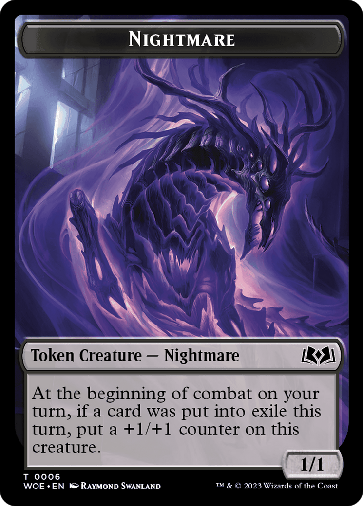 Nightmare // Food (0011) Double-Sided Token [Wilds of Eldraine Tokens] | Exor Games New Glasgow