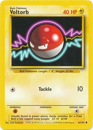 Voltorb (67/102) [Base Set Unlimited] | Exor Games New Glasgow