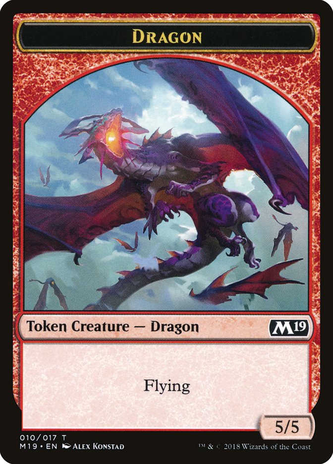 Dragon (010/017) [Core Set 2019 Tokens] | Exor Games New Glasgow