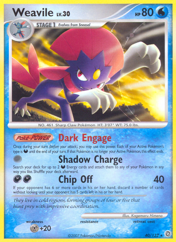 Weavile (40/132) [Diamond & Pearl: Secret Wonders] | Exor Games New Glasgow