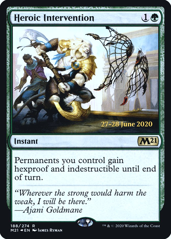 Heroic Intervention  [Core Set 2021 Prerelease Promos] | Exor Games New Glasgow