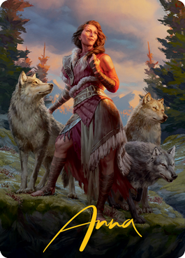 Arlinn, the Pack's Hope 1 Art Card (Gold-Stamped Signature) [Innistrad: Midnight Hunt Art Series] | Exor Games New Glasgow