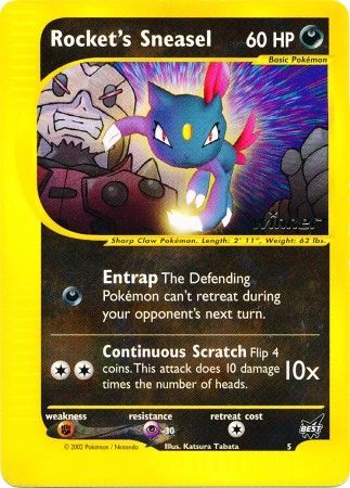 Rocket's Sneasel (5) (Winner) [Best of Promos] | Exor Games New Glasgow