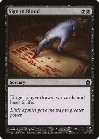 Sign in Blood [Commander 2011] | Exor Games New Glasgow