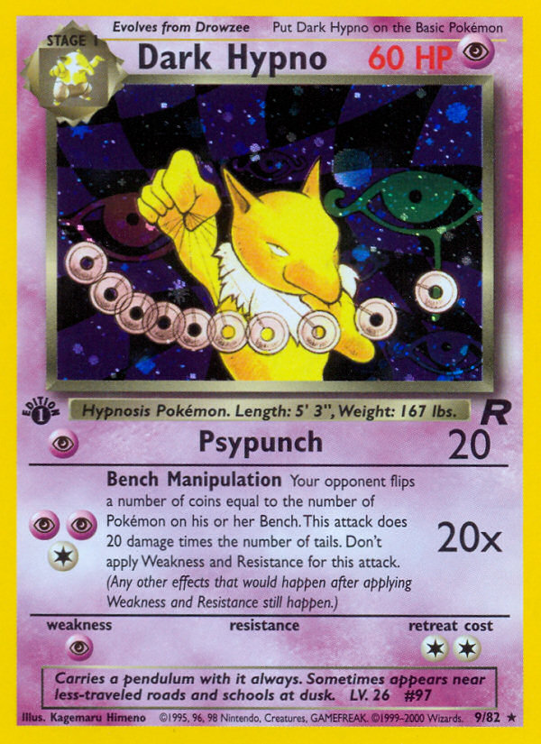 Dark Hypno (9/82) [Team Rocket 1st Edition] | Exor Games New Glasgow