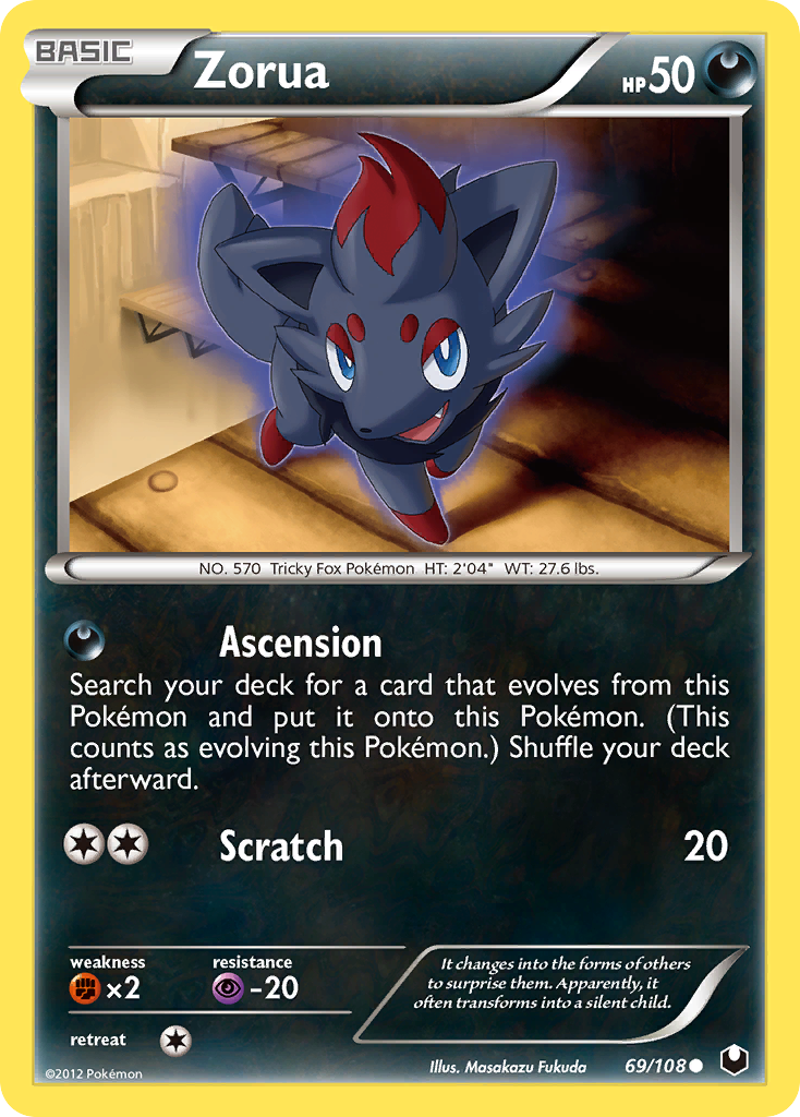 Zorua (69/108) [Black & White: Dark Explorers] | Exor Games New Glasgow