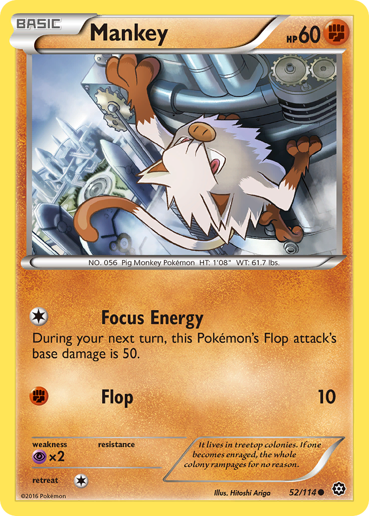 Mankey (52/114) [XY: Steam Siege] | Exor Games New Glasgow