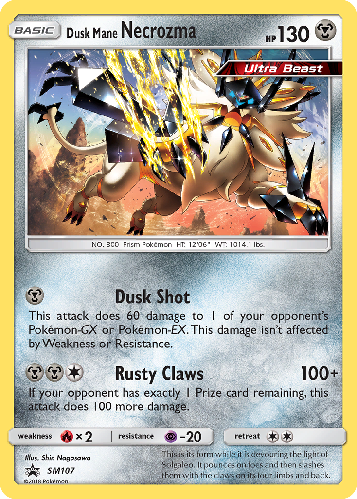 Dusk Mane Necrozma (SM107) [Sun & Moon: Black Star Promos] | Exor Games New Glasgow