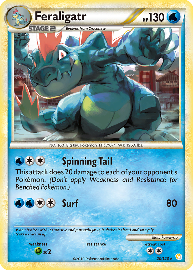 Feraligatr (20/123) [HeartGold & SoulSilver: Base Set] | Exor Games New Glasgow