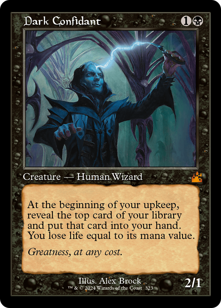 Dark Confidant (Retro Frame) [Ravnica Remastered] | Exor Games New Glasgow