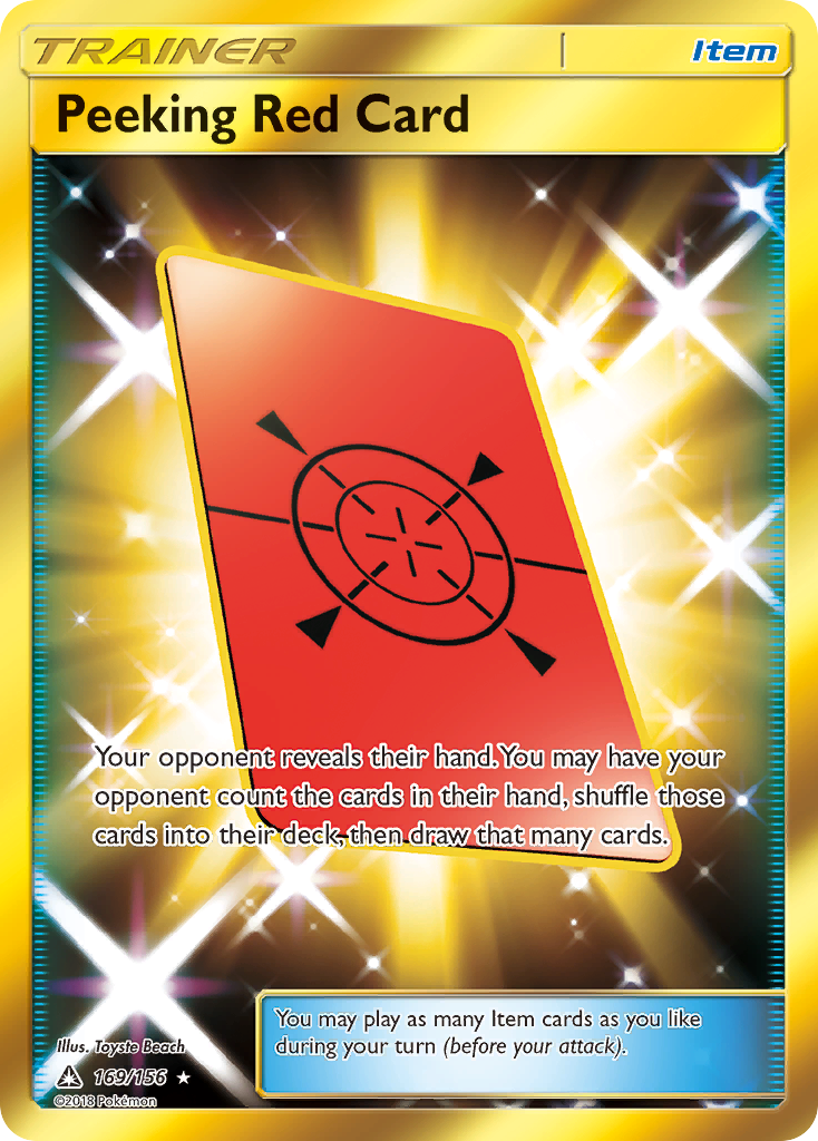 Peeking Red Card (169/156) [Sun & Moon: Ultra Prism] | Exor Games New Glasgow