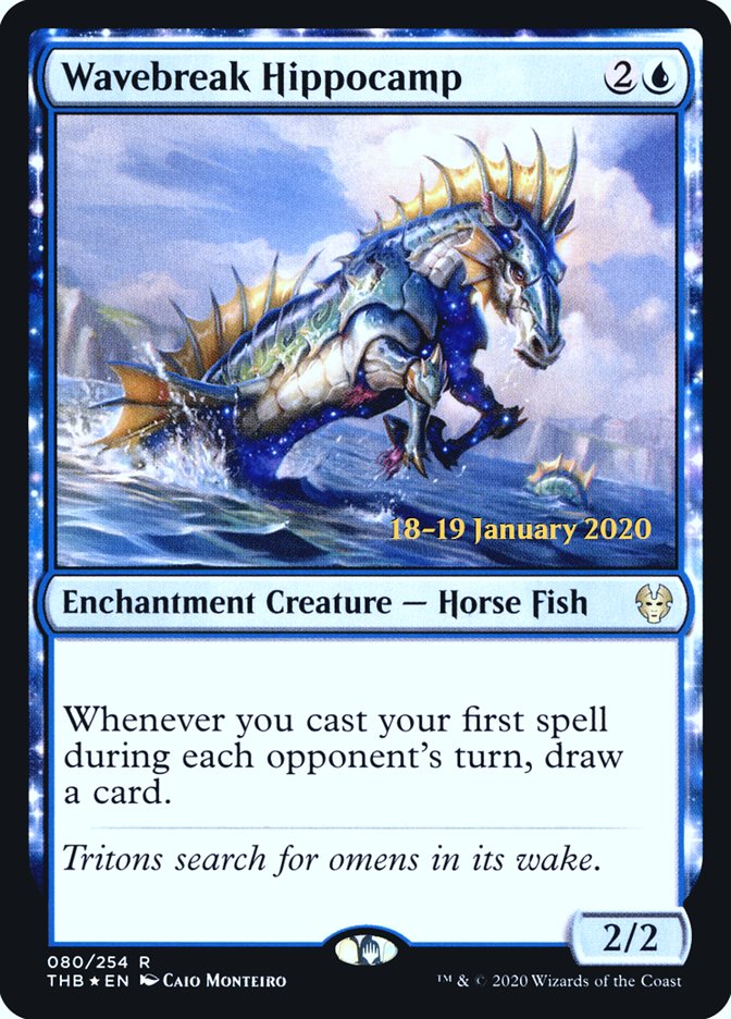 Wavebreak Hippocamp [Theros Beyond Death Prerelease Promos] | Exor Games New Glasgow