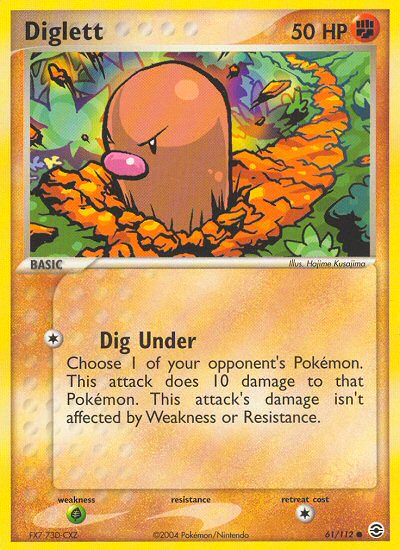 Diglett (61/112) [EX: FireRed & LeafGreen] | Exor Games New Glasgow