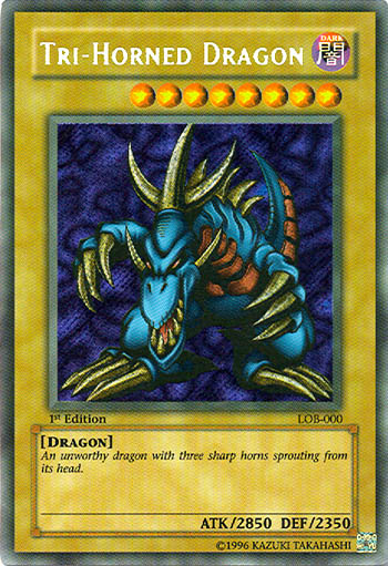 Tri-Horned Dragon [LOB-000] Secret Rare | Exor Games New Glasgow