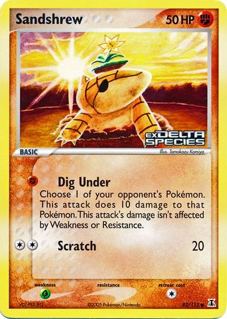 Sandshrew (82/113) (Stamped) [EX: Delta Species] | Exor Games New Glasgow