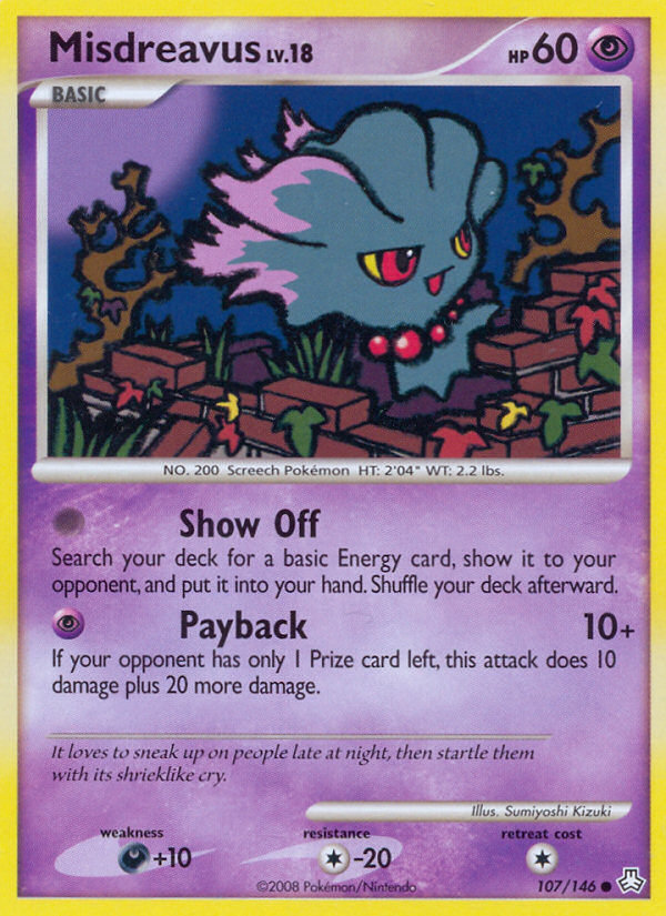 Misdreavus (107/146) [Diamond & Pearl: Legends Awakened] | Exor Games New Glasgow