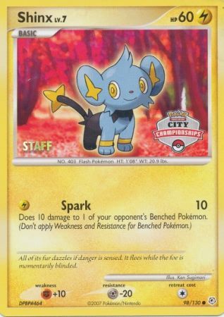 Shinx (98/130) (Staff City Championships Promo) [Nintendo: Black Star Promos] | Exor Games New Glasgow