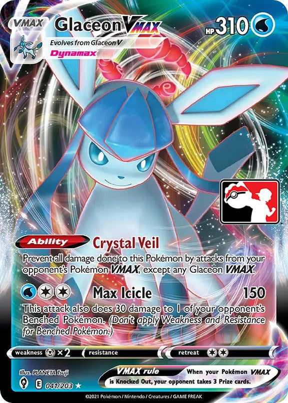 Glaceon VMAX (041/203) [Prize Pack Series One] | Exor Games New Glasgow