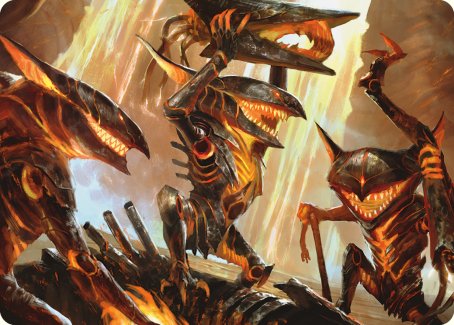 Gleeful Demolition Art Card [Phyrexia: All Will Be One Art Series] | Exor Games New Glasgow