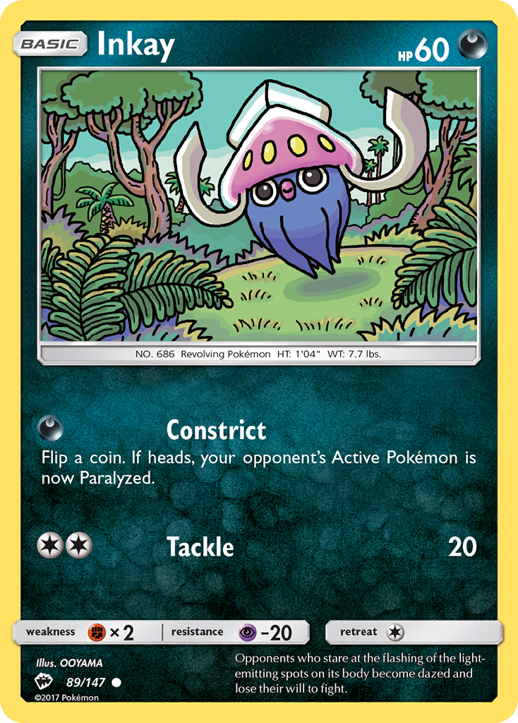 Inkay (89/147) [Sun & Moon: Burning Shadows] | Exor Games New Glasgow