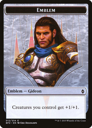 Emblem - Gideon, Ally of Zendikar [Battle for Zendikar Tokens] | Exor Games New Glasgow