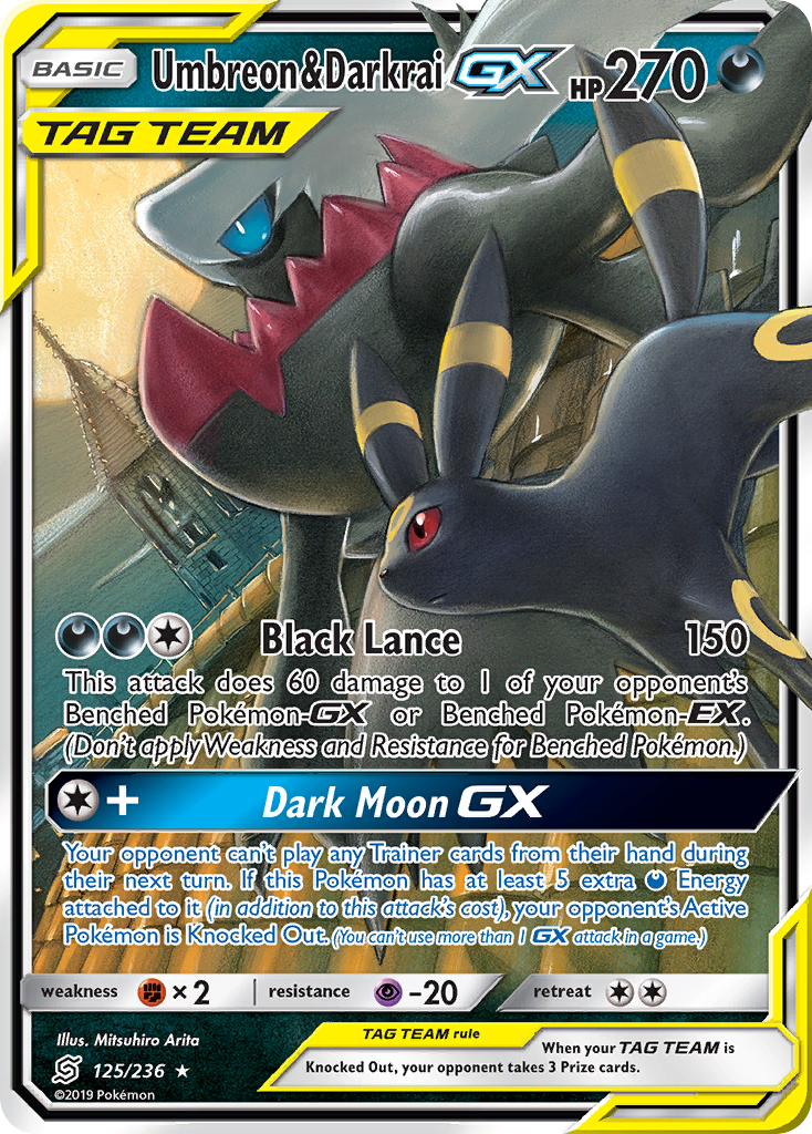 Umbreon & Darkrai GX (125/236) [Sun & Moon: Unified Minds] | Exor Games New Glasgow