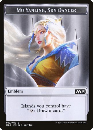 Emblem - Mu Yanling, Sky Dancer [Core Set 2020 Tokens] | Exor Games New Glasgow