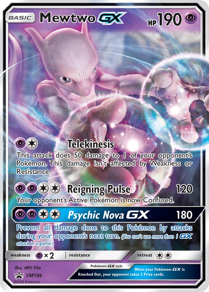 Mewtwo GX (SM196) [Sun & Moon: Black Star Promos] | Exor Games New Glasgow