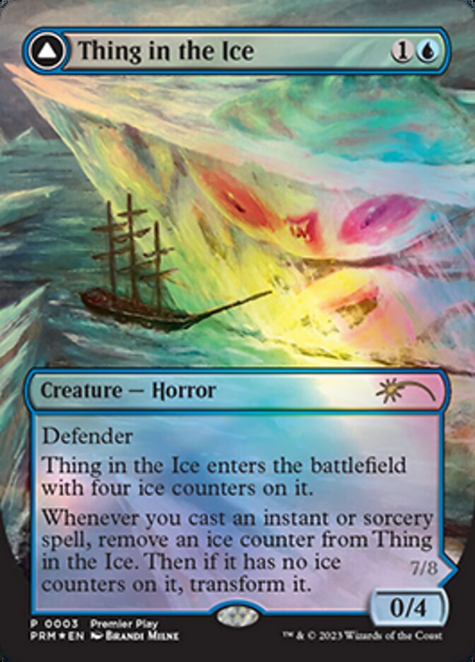 Thing in the Ice // Awoken Horror (Borderless Alternate Art) [Regional Championship Qualifiers 2023] | Exor Games New Glasgow