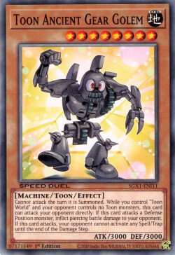 Toon Ancient Gear Golem [SGX1-ENI11] Common | Exor Games New Glasgow