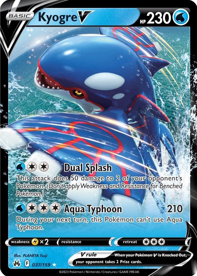 Kyogre V (037/159) [Sword & Shield: Crown Zenith] | Exor Games New Glasgow