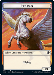 Pegasus // Faerie Double-Sided Token [Starter Commander Decks] | Exor Games New Glasgow