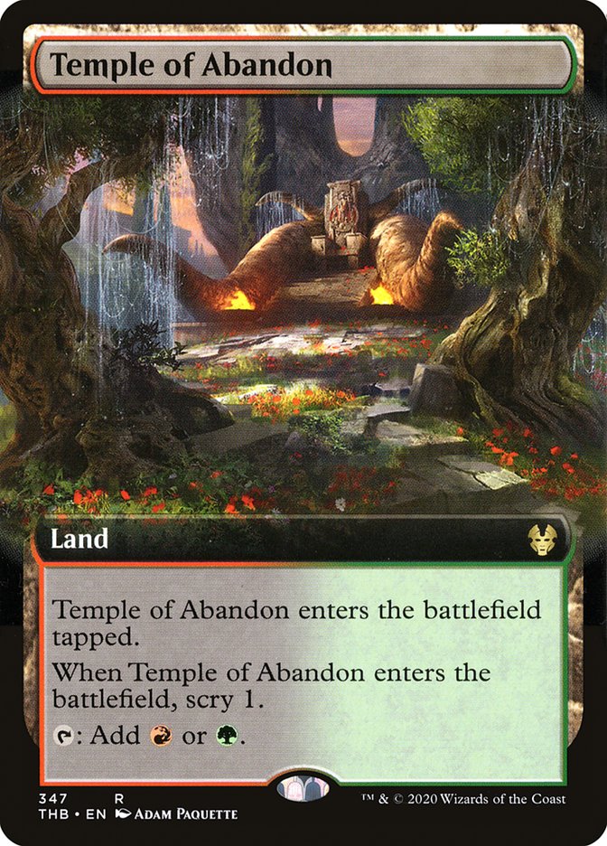 Temple of Abandon (Extended Art) [Theros Beyond Death] | Exor Games New Glasgow