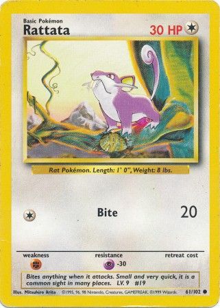 Rattata (61/102) [Base Set Unlimited] | Exor Games New Glasgow