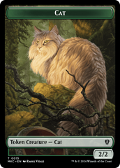 Drake // Cat Double-Sided Token [Murders at Karlov Manor Commander Tokens] | Exor Games New Glasgow