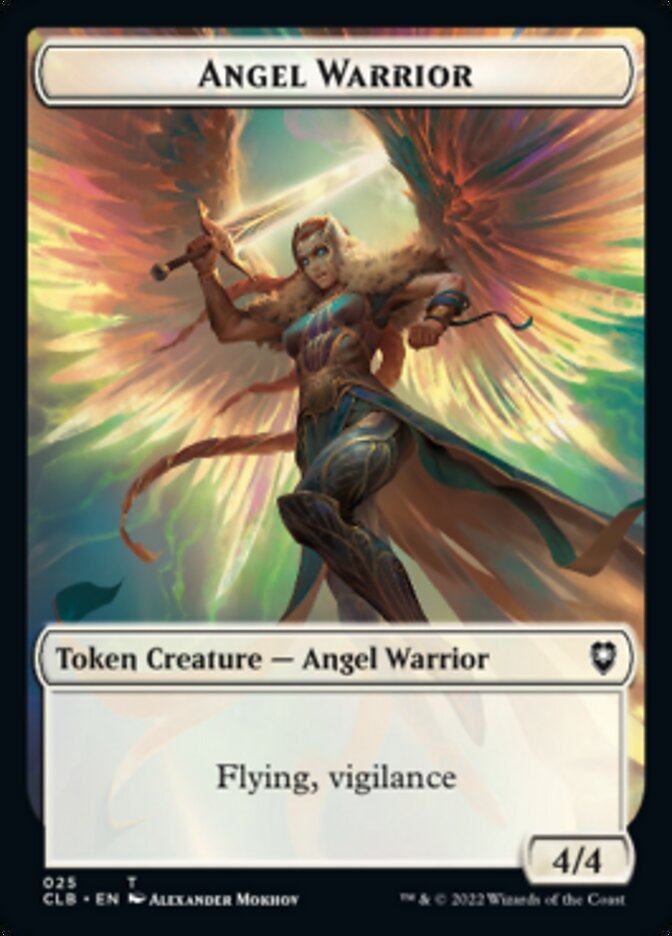 Kor Warrior // Angel Warrior Double-sided Token [Commander Legends: Battle for Baldur's Gate Tokens] | Exor Games New Glasgow