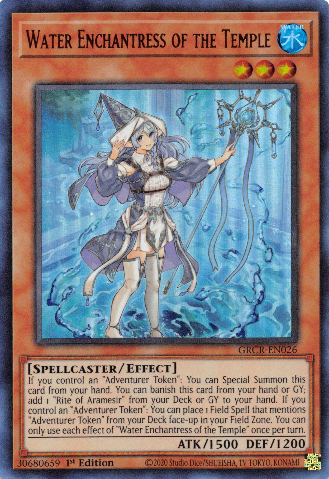 Water Enchantress of the Temple [GRCR-EN026] Ultra Rare | Exor Games New Glasgow