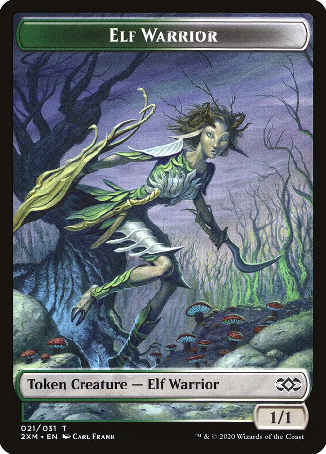 Elf Warrior Token [Double Masters] | Exor Games New Glasgow