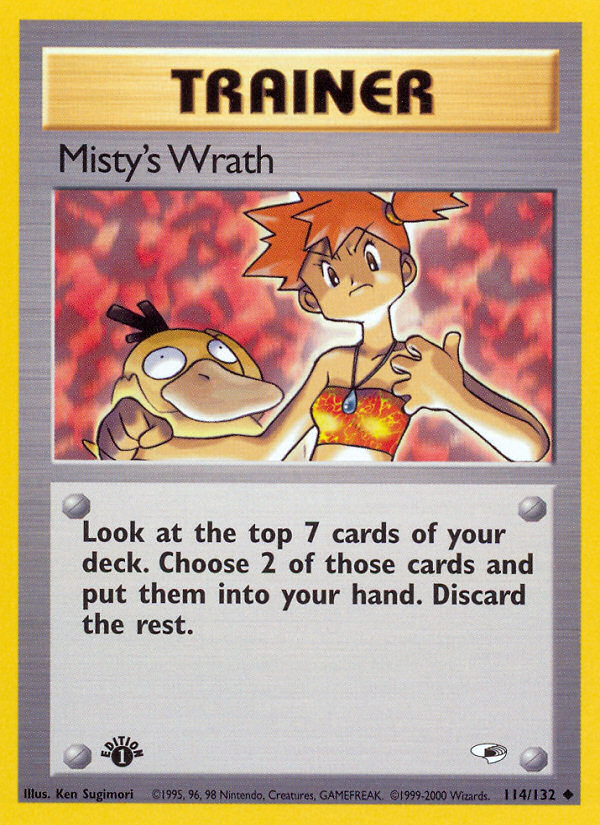 Misty's Wrath (114/132) [Gym Heroes 1st Edition] | Exor Games New Glasgow