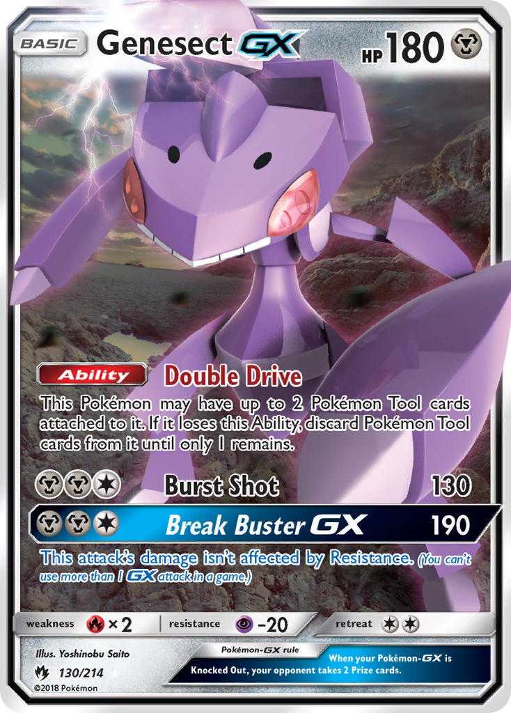 Genesect GX (130/214) [Sun & Moon: Lost Thunder] | Exor Games New Glasgow