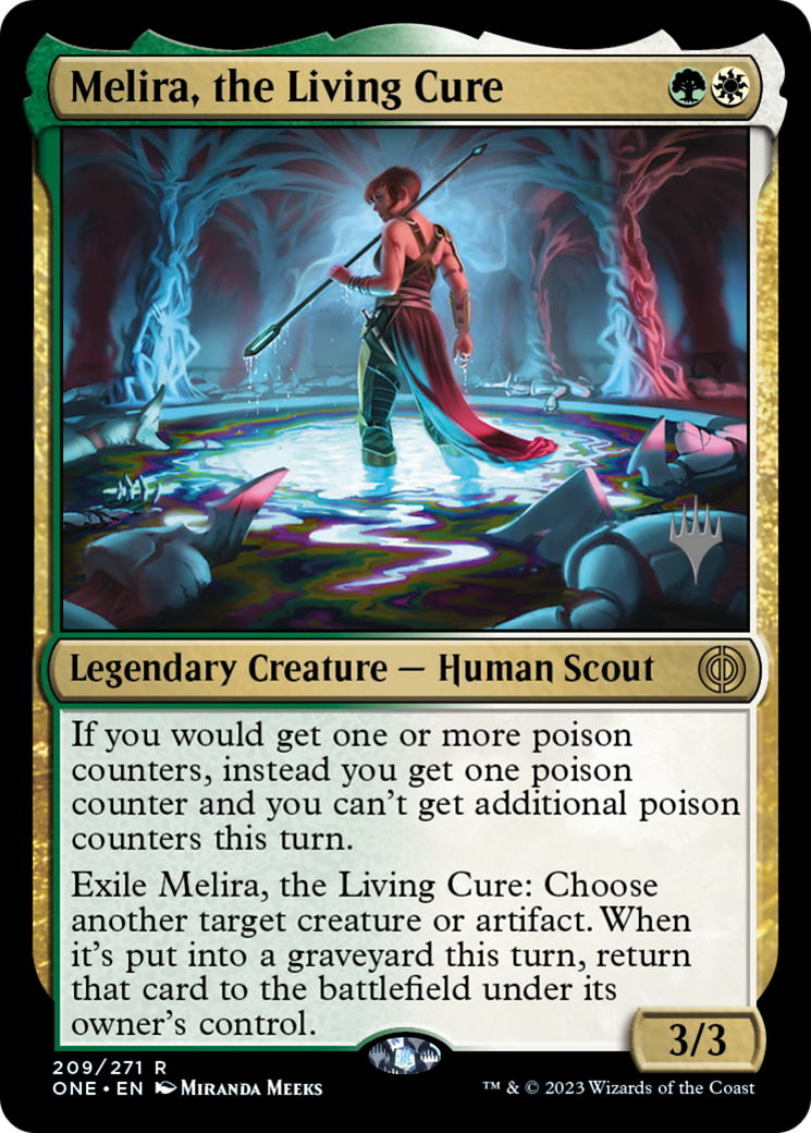 Melira, the Living Cure (Promo Pack) [Phyrexia: All Will Be One Promos] | Exor Games New Glasgow