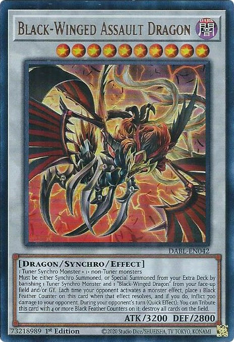 Black-Winged Assault Dragon [DABL-EN042] Ultra Rare | Exor Games New Glasgow