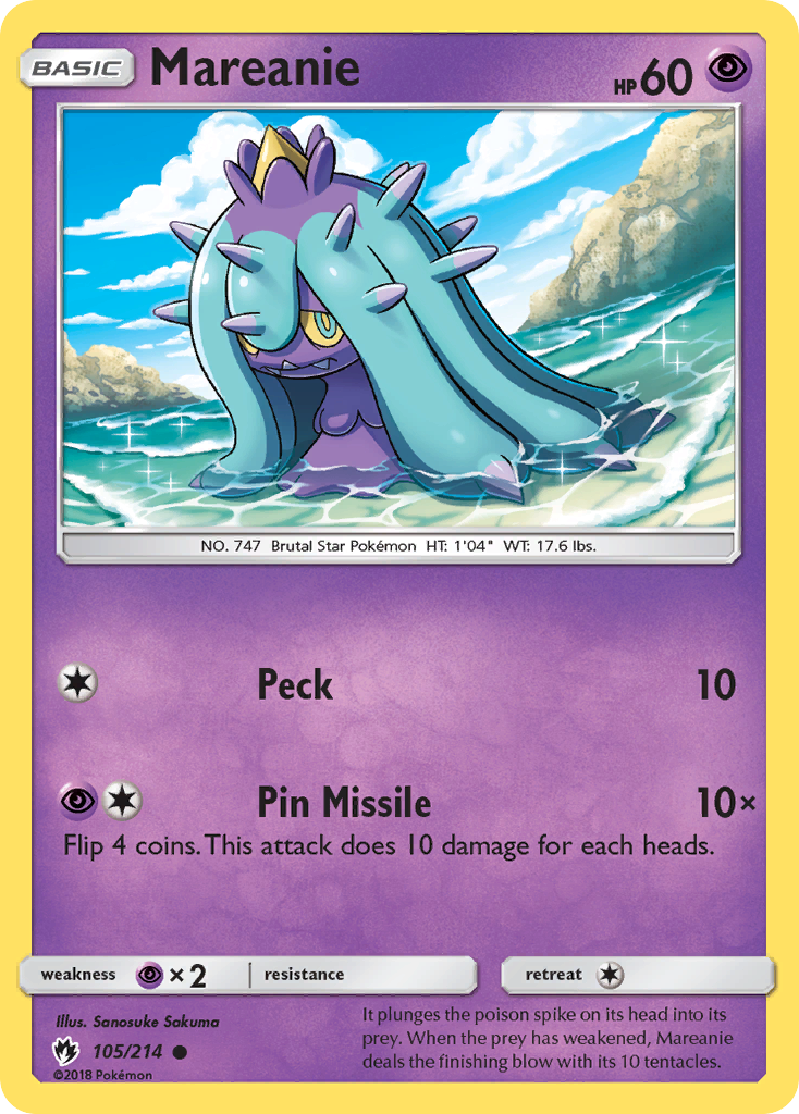 Mareanie (105/214) [Sun & Moon: Lost Thunder] | Exor Games New Glasgow