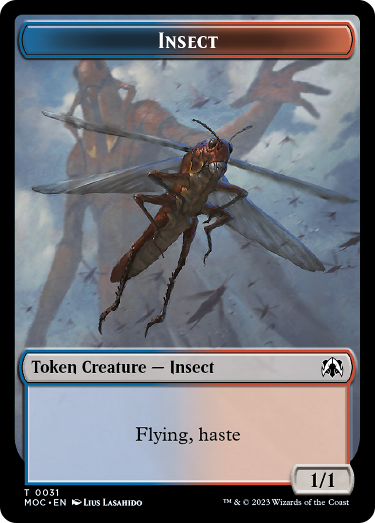 Soldier // Insect Double-Sided Token [March of the Machine Commander Tokens] | Exor Games New Glasgow